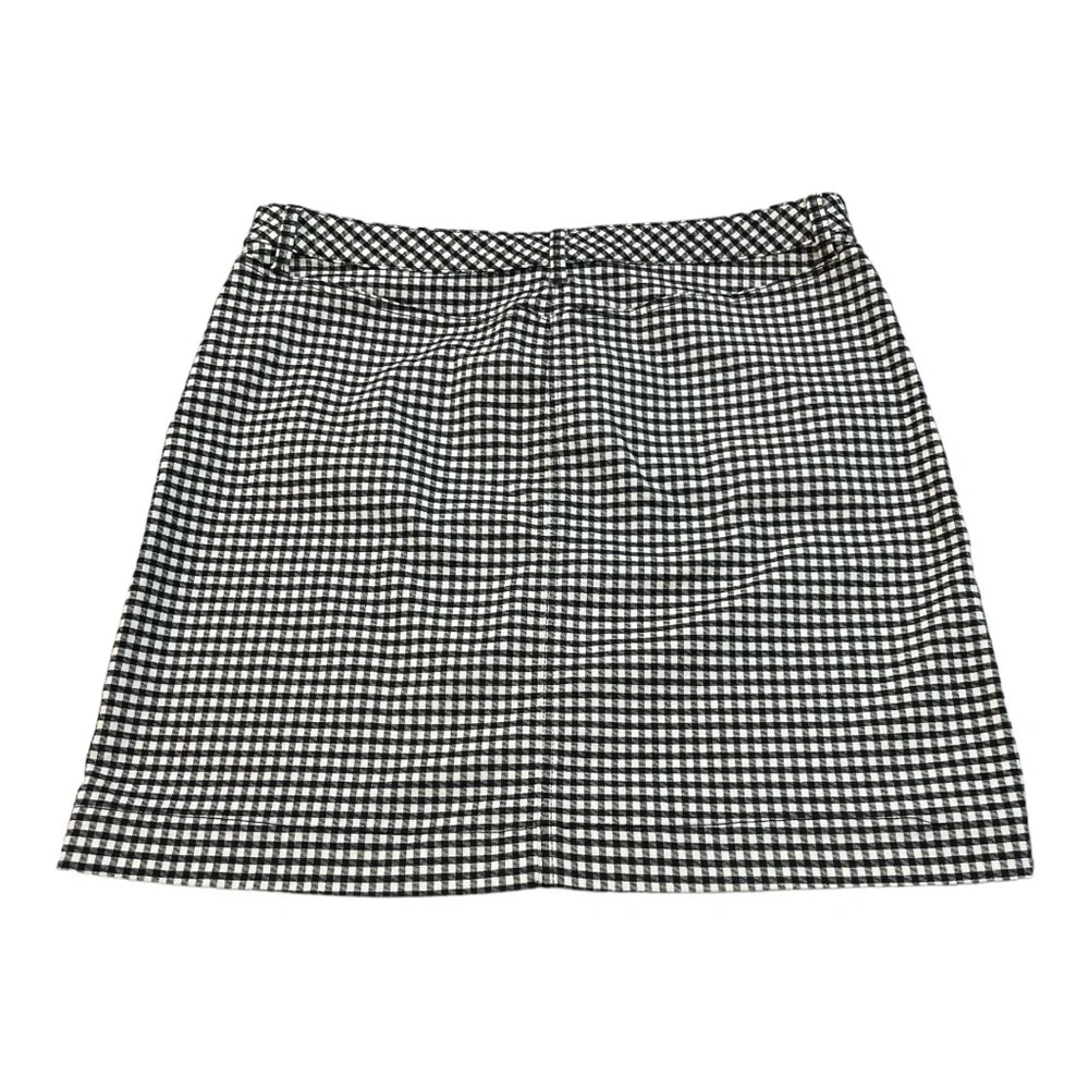 Talbots Gingham Pencil Skirt Black and White 14 Petite - Picture 2 of 7